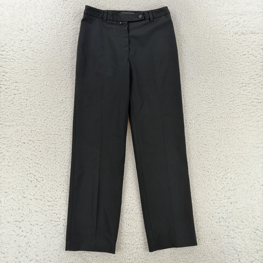 Prada Dress Pants Womens 38 Black Straight Leg Crop Stretch Made Italy Work